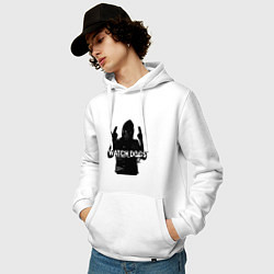 Толстовка-худи хлопковая мужская Watch dogs 2 Z, цвет: белый — фото 2