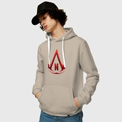 Толстовка-худи хлопковая мужская Assassins Creed Netflix, цвет: миндальный — фото 2