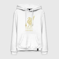 Толстовка-худи хлопковая мужская Liverpool FC, цвет: белый