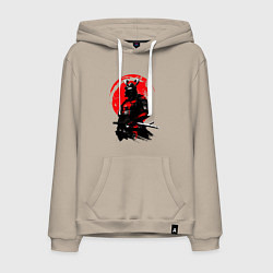 Толстовка-худи хлопковая мужская САМУРАЙ, цвет: миндальный