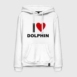 Мужская толстовка-худи I love Dolphin