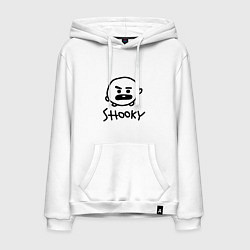 Толстовка-худи хлопковая мужская SHOOKY BTS, цвет: белый