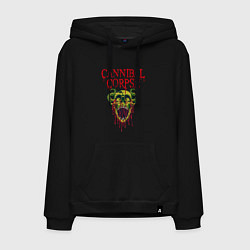 Толстовка-худи хлопковая мужская Cannibal Corpse Труп Каннибала Z, цвет: черный