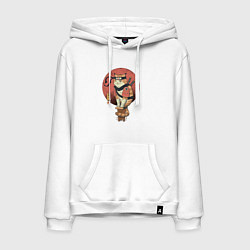 Мужская толстовка-худи Кот самурай