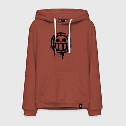 Мужская толстовка-худи One Piece знак черной краской