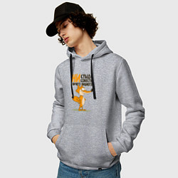 Толстовка-худи хлопковая мужская Моя совесть, цвет: меланж — фото 2