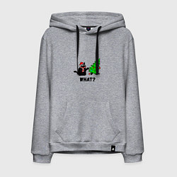 Мужская толстовка-худи Кот роняет елку