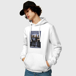 Толстовка-худи хлопковая мужская Ты помнишь, как всё начиналось?, цвет: белый — фото 2