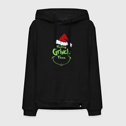 Толстовка-худи хлопковая мужская Resting Grinch Face, цвет: черный