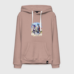 Мужская толстовка-худи ГЕРОИ В ТЕВАЙТЕ ГЕНШИН ИМПАКТ