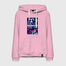 Толстовка-худи хлопковая мужская ПОСТЕР DELTARUNE ART, цвет: светло-розовый