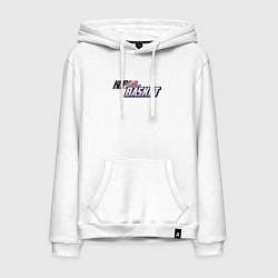 Толстовка-худи хлопковая мужская KUROKO BASKETBALL LOGO, КУРОКО, цвет: белый