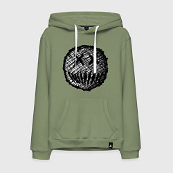 Мужская толстовка-худи Жуткая рожица пиксельная