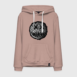 Мужская толстовка-худи Жуткая рожица пиксельная