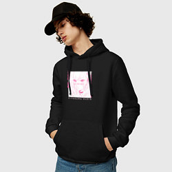 Толстовка-худи хлопковая мужская Кросплеер Китагава, цвет: черный — фото 2