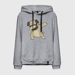 Мужская толстовка-худи Дэббинг мопс в чёрных очках - Dabbing dog