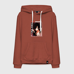 Толстовка-худи хлопковая мужская Сказка о хвосте феи, Зереф, цвет: кирпичный
