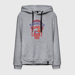 Толстовка-худи хлопковая мужская Washington - Basketball, цвет: меланж