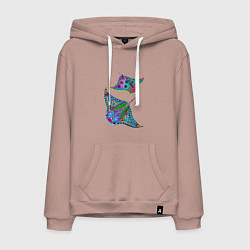 Мужская толстовка-худи Скаты с психоделической раскраской