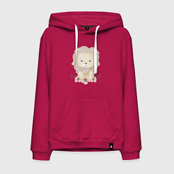 Мужская толстовка-худи Милый Львёнок С Цветами