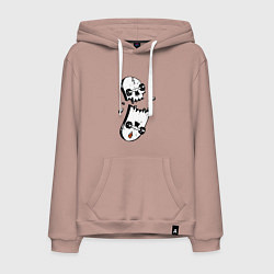 Мужская толстовка-худи Skateboard Skull Иллюзия Hype