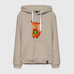 Мужская толстовка-худи Лисенок с подарком