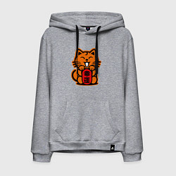 Толстовка-худи хлопковая мужская JDM Cat, цвет: меланж