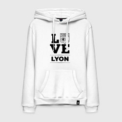 Толстовка-худи хлопковая мужская Lyon Love Классика, цвет: белый