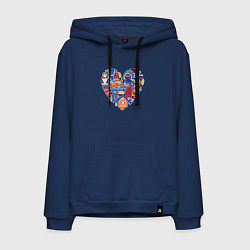 Мужская толстовка-худи Сердце Россия