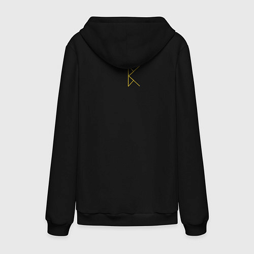 Мужская толстовка-худи Руническая вязь - Оккультизм / Черный – фото 2