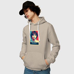 Толстовка-худи хлопковая мужская Stranger Things Майк, цвет: миндальный — фото 2