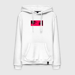 Толстовка-худи хлопковая мужская Anime Sad Eye, цвет: белый