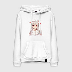 Мужская толстовка-худи Неко кошка-девочка