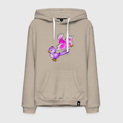 Мужская толстовка-худи Две разноцветные пташки