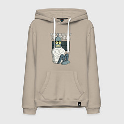 Толстовка-худи хлопковая мужская Bender - hospital, цвет: миндальный