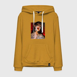 Мужская толстовка-худи Девушка с татуировками и змеиным языком