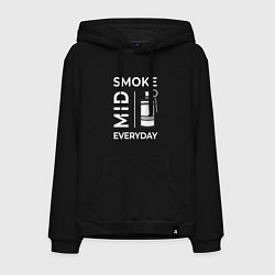 Толстовка-худи хлопковая мужская Smoke Mid Everyday, цвет: черный