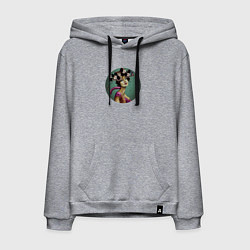 Мужская толстовка-худи Готическая девушка в розовом с котенком на голове