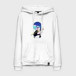 Мужская толстовка-худи Люси в профиль - Киберпанк