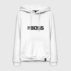 Толстовка-худи хлопковая мужская THE BOSS, цвет: белый