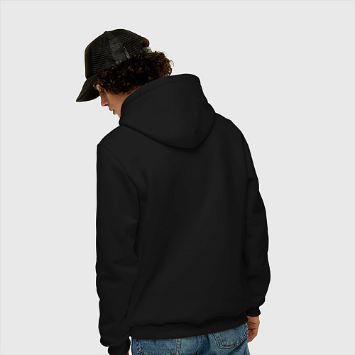 Мужская толстовка-худи Даня умный будь как Даня / Черный – фото 4