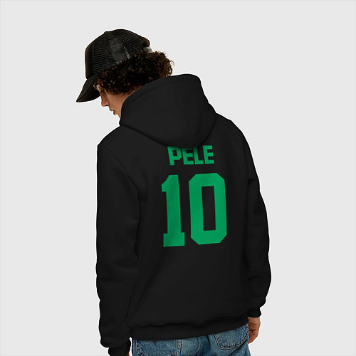 Мужская толстовка-худи Пеле ретро форма / Черный – фото 4
