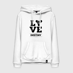 Толстовка-худи хлопковая мужская Destiny love classic, цвет: белый