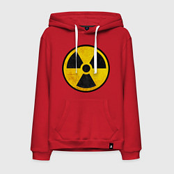 Толстовка-худи хлопковая мужская Atomic Nuclear, цвет: красный