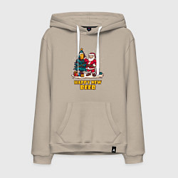 Мужская толстовка-худи Новогоднее пиво