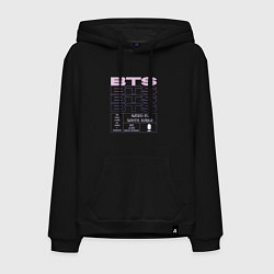 Мужская толстовка-худи BTS kpop group info
