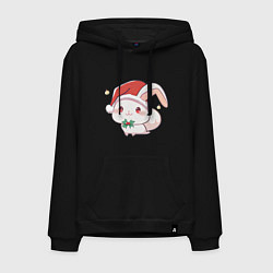 Мужская толстовка-худи Зайка в шапке Санты