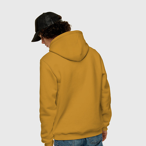 Мужская толстовка-худи Здесь вам Элиста / Горчичный – фото 4