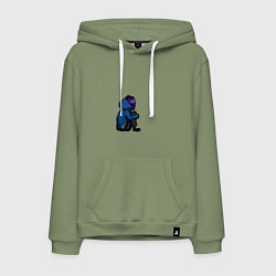 Толстовка-худи хлопковая мужская Депрессия девушки, цвет: авокадо