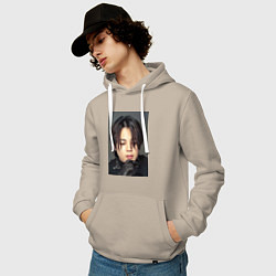 Толстовка-худи хлопковая мужская Handsome Jimin, цвет: миндальный — фото 2
